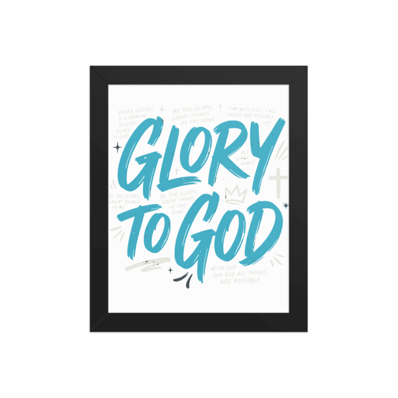 PROTOTOKOS — Glory to God — Collage Framed Poster