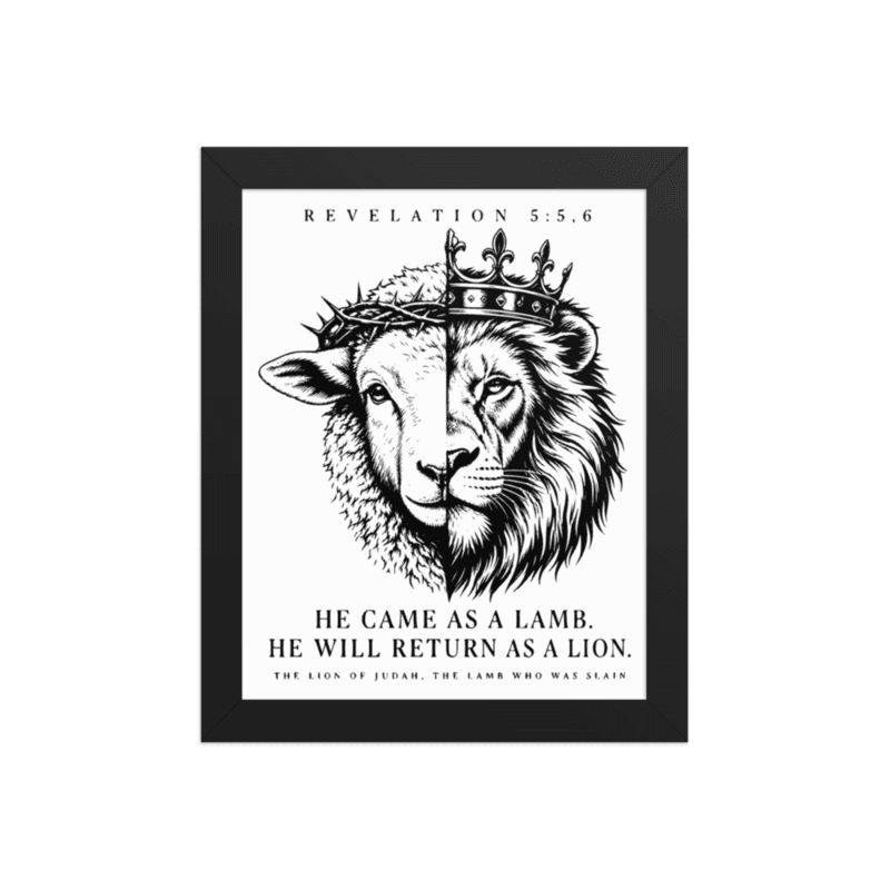 PROTOTOKOS — Lion of Judah · Splatter Framed Poster